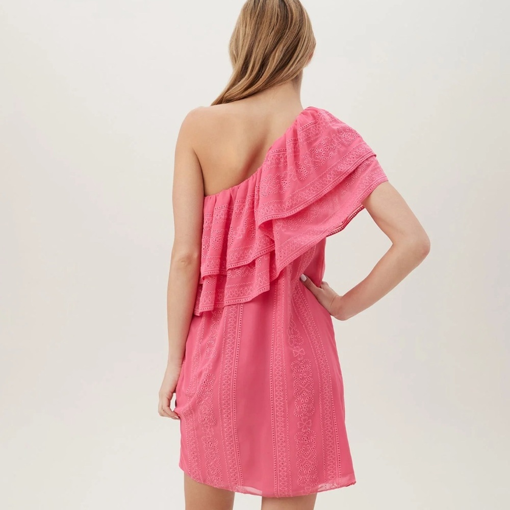 Trina Turk, Pink One-Shoulder Phebe‎ Dress, Size M